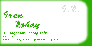 iren mohay business card
